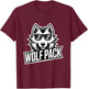 Wolf Pack - Cool Sunglasses Wolf Design for Team Spirit T-Shirt - T-Shirt | Maroon