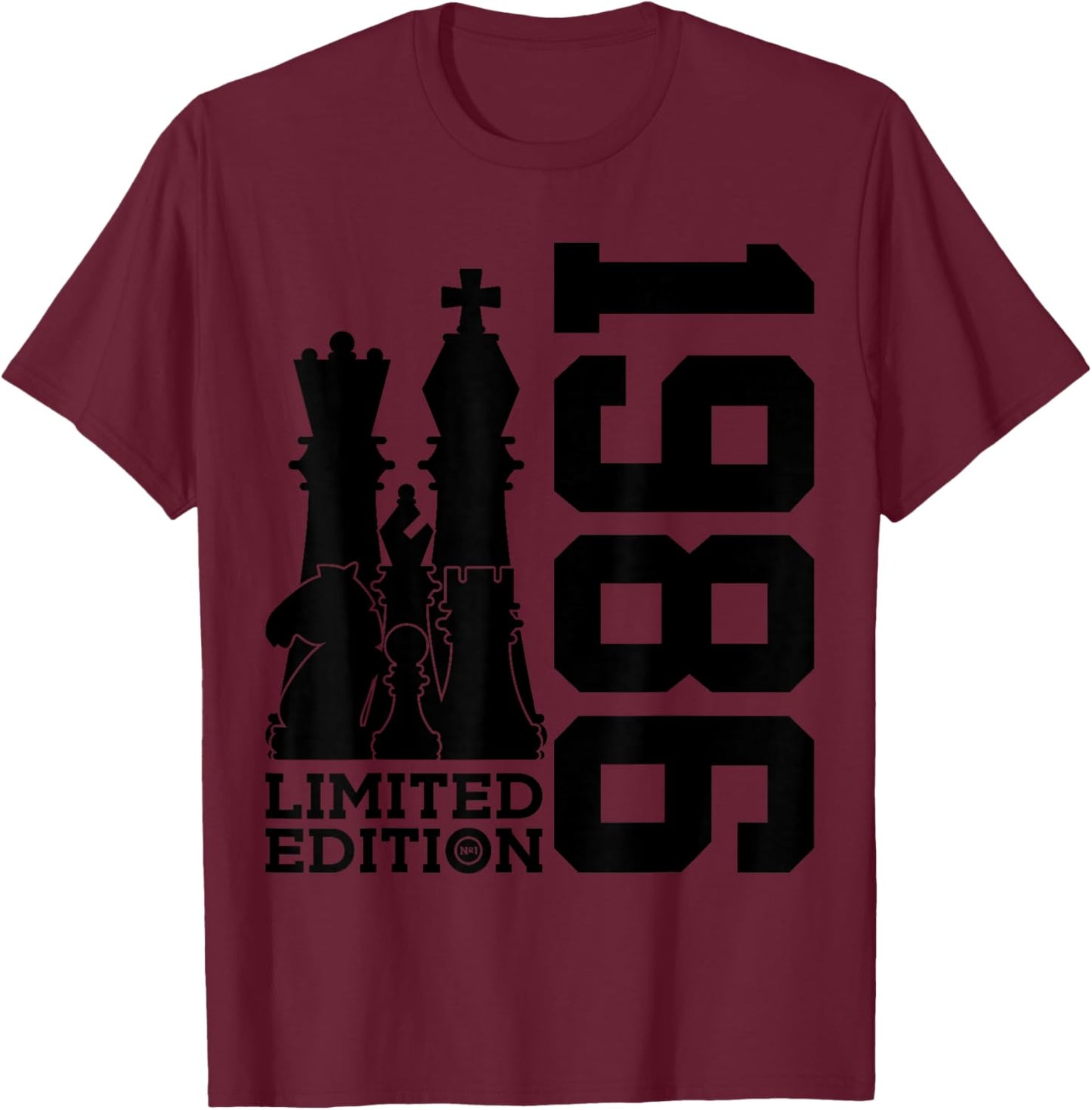 Édition limitée 1986 40 échecs 40e Anniversaire T-Shirt - T-Shirt | Maroon
