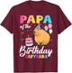 Papa Of The Birthday Capybara Girl Bday Party Family T-Shirt - T-Shirt | Maroon
