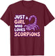 Kids Girl Scorpion Kids T-Shirt - T-Shirt | Maroon