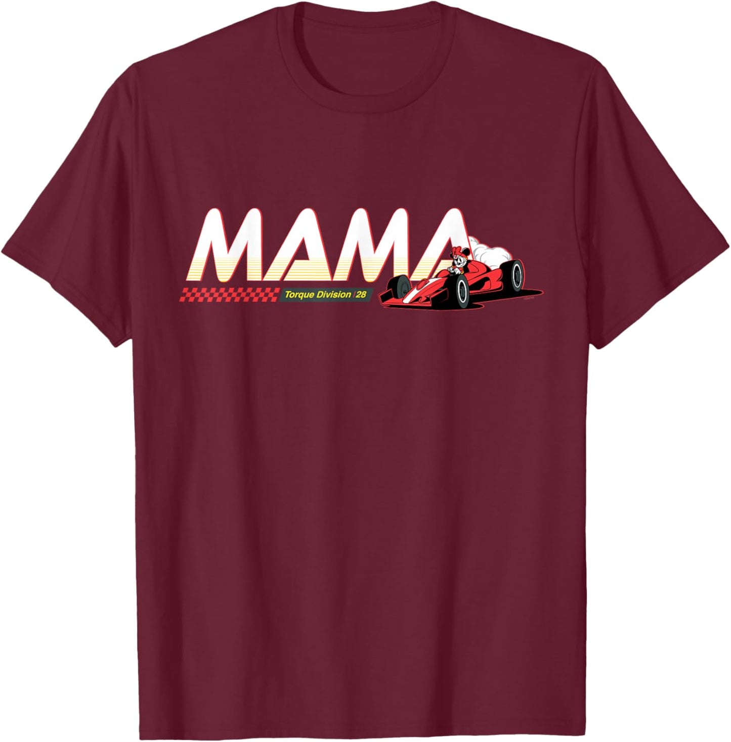 Disney Racing Mama Family Trip Race Car Vacation Matching T-Shirt - T-Shirt | Maroon