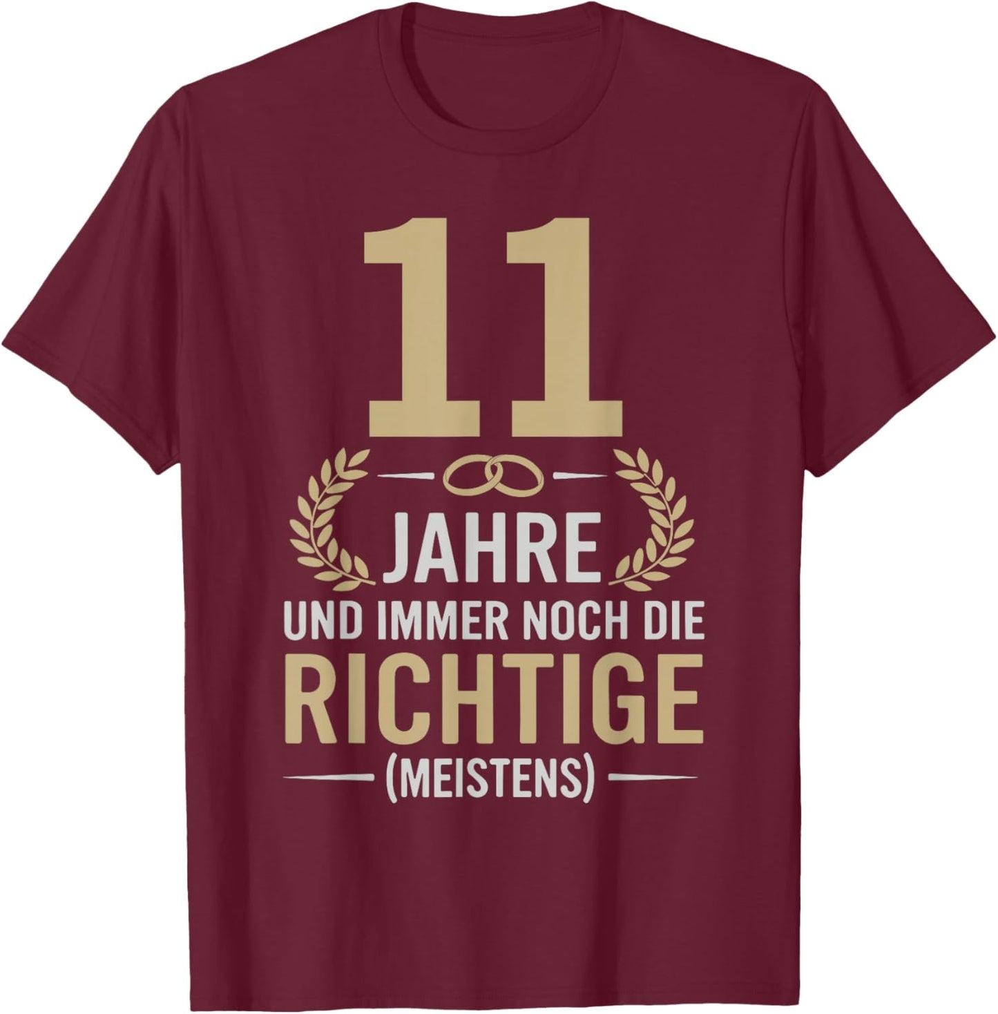 11. Hochzeitstag Ehemann seit 11 Jahren Stahl Hochzeit T-Shirt - T-Shirt | Maroon