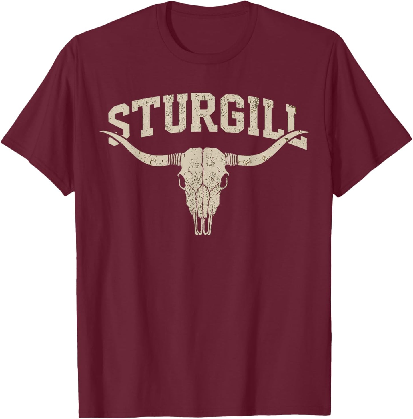 Retro Sturgill Name Graphic Gift Women Kid Boy Girl T-Shirt - T-Shirt | Maroon