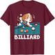 Beagle Playing Dog Billiard Pool Sports Athlete Game Kids T-Shirt - T-Shirt | Maroon