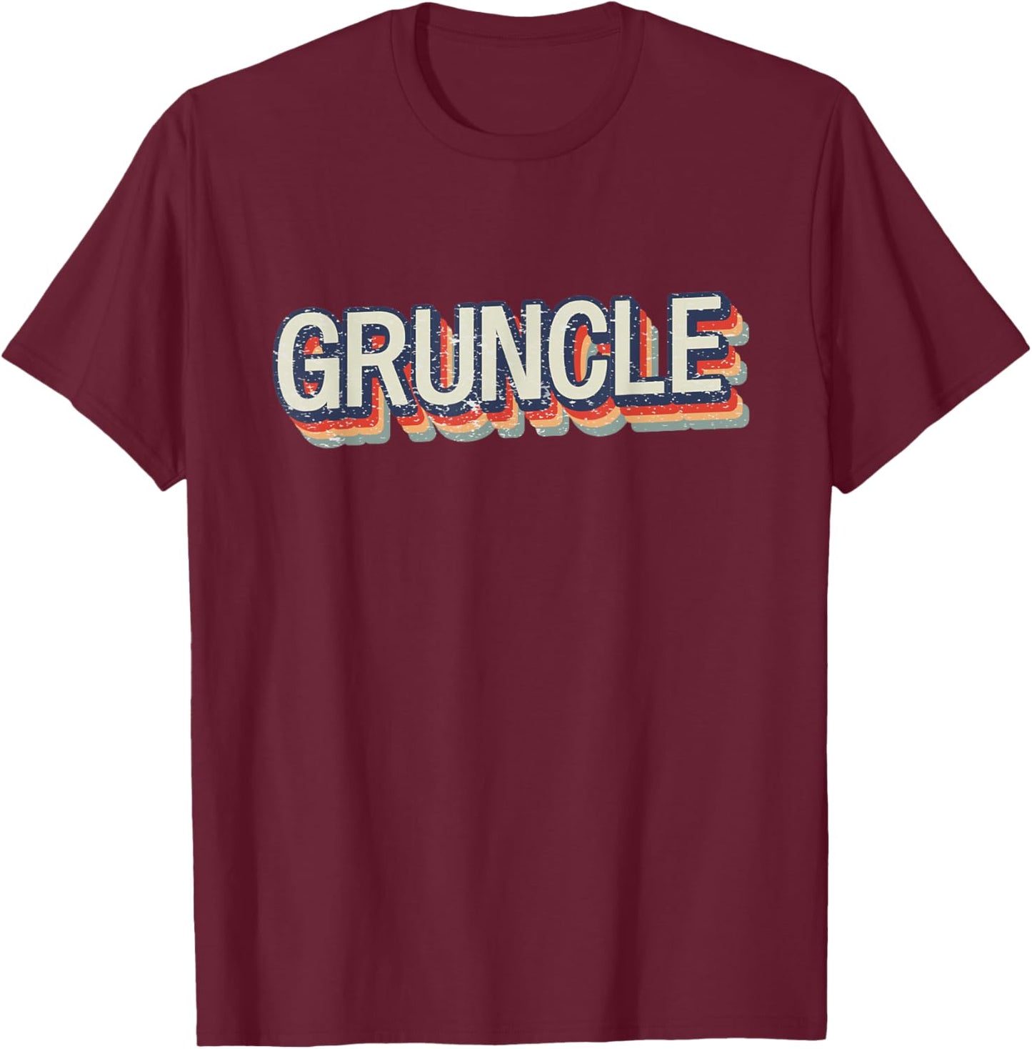 Gruncle Retro Vintage Classic Style Grandpa T-Shirt - T-Shirt | Maroon