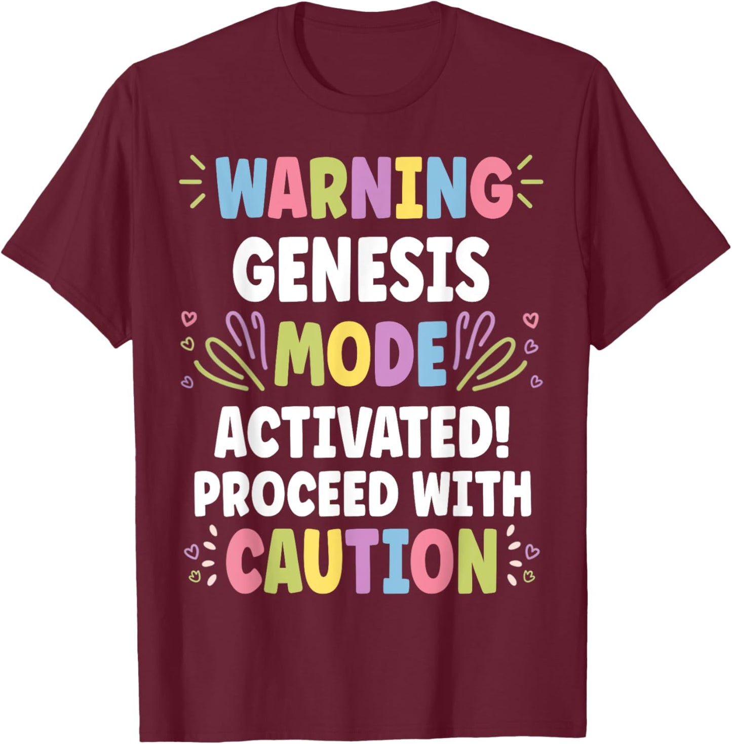 GENESIS Personalized Name Funny Cute Custom GENESIS Name T-Shirt - T-Shirt | Maroon