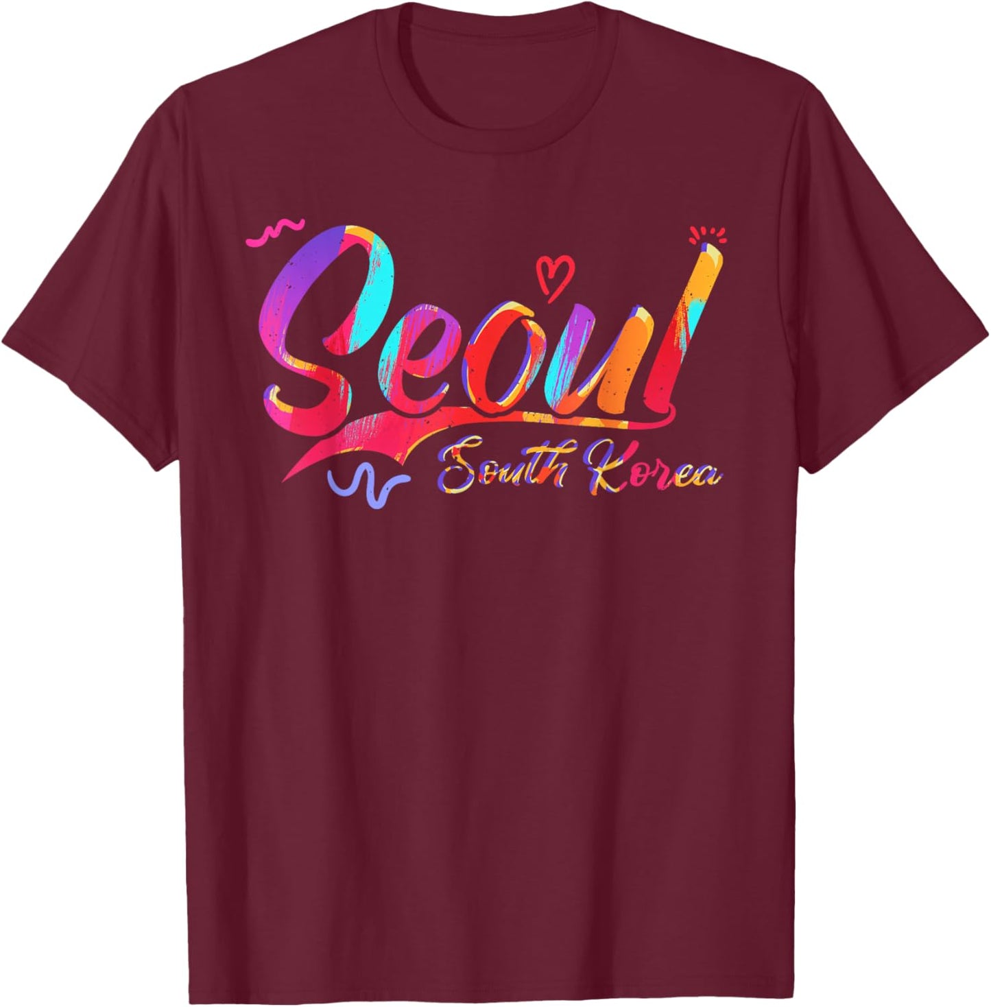 Seoul South Korea | Vacation Travel T-Shirt - T-Shirt | Maroon
