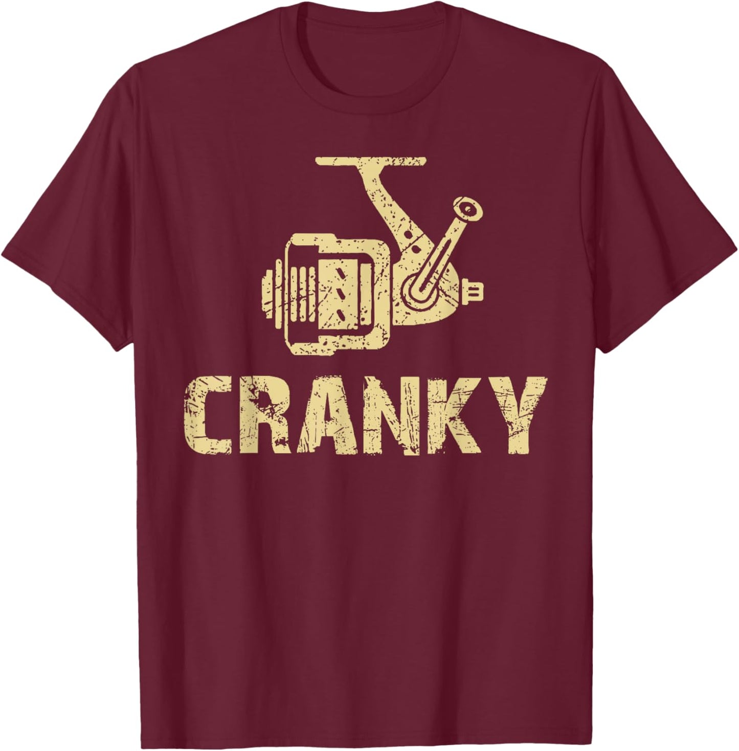 Crankbait Fishing Lure Cranky Funny Gift Fishing Lovers T-Shirt - T-Shirt | Maroon