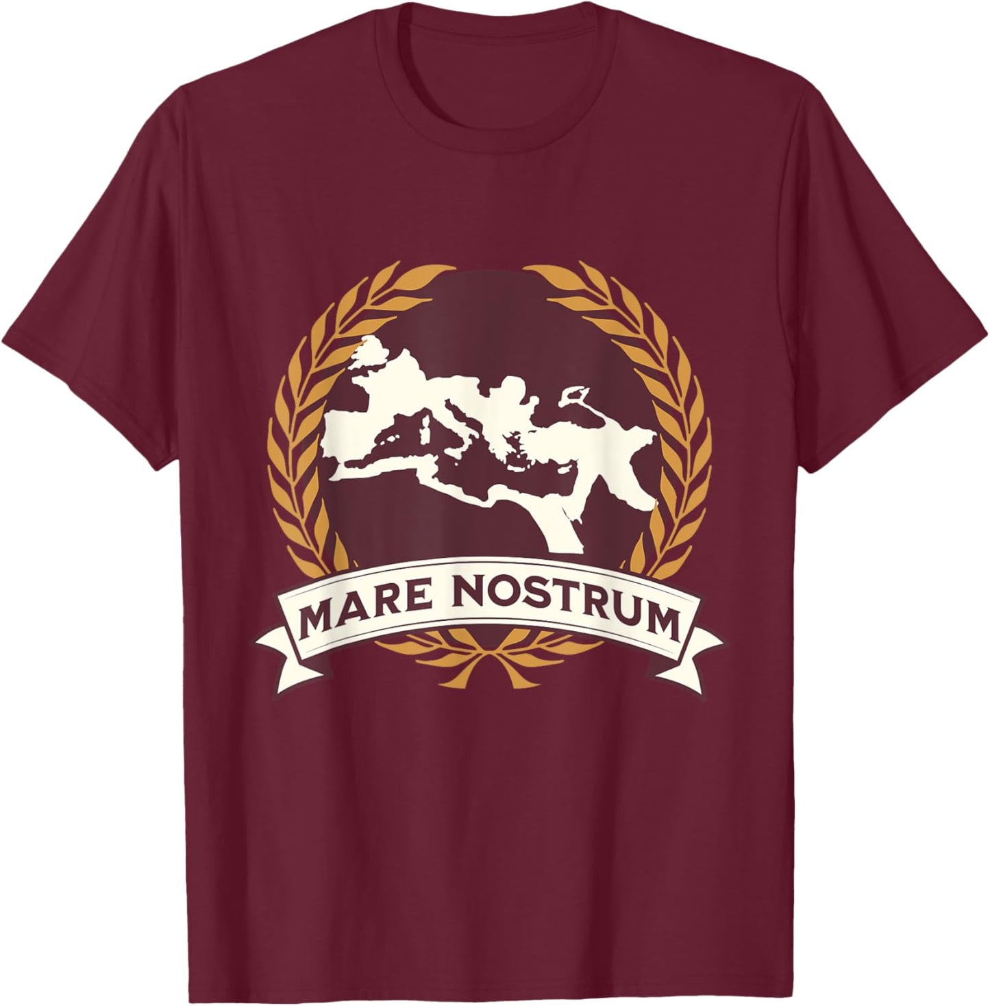 Mare Nostrum Roman Empire T-Shirt - T-Shirt | Maroon