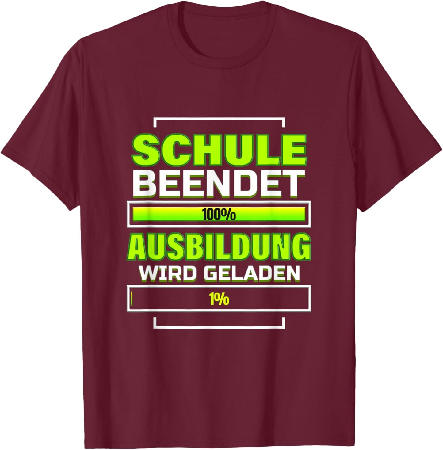 Schulabschluss Realschule 10 Klasse Hauptschule Ausbildung T-Shirt - T-Shirt | Maroon