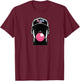 Baseball Player Bubble Gum T-Shirt - T-Shirt | Maroon