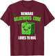 Beware Gelatinous Cube Loves To Hug T-Shirt - T-Shirt | Maroon