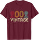 23rd Birthday Gift Retro Vintage 2002 T-Shirt - T-Shirt | Maroon