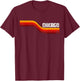 Chicago - Retro Funny Vintage Mother's Father's Day T-Shirt - T-Shirt | Maroon