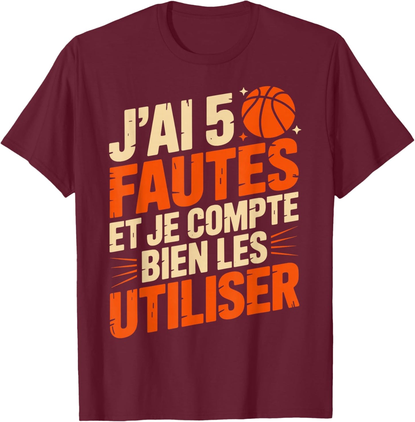 Humour Falls Basketball Gift Men's Basketball Fan T-Shirt - T-Shirt | Maroon