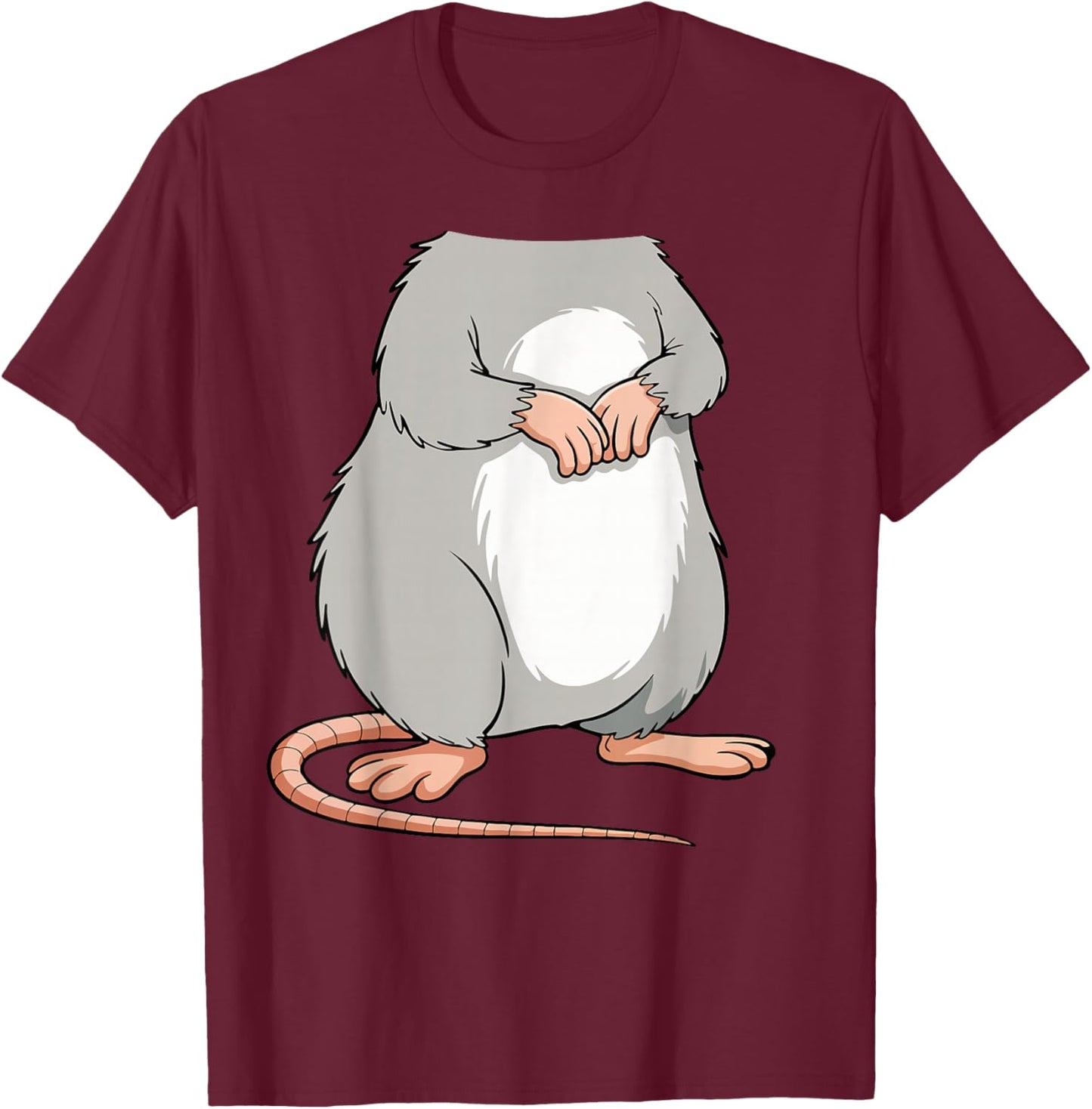 Mouse Rat Shirt Adult Children Men Women Body Mouse Rat Costume T-Shirt - T-Shirt | Maroon