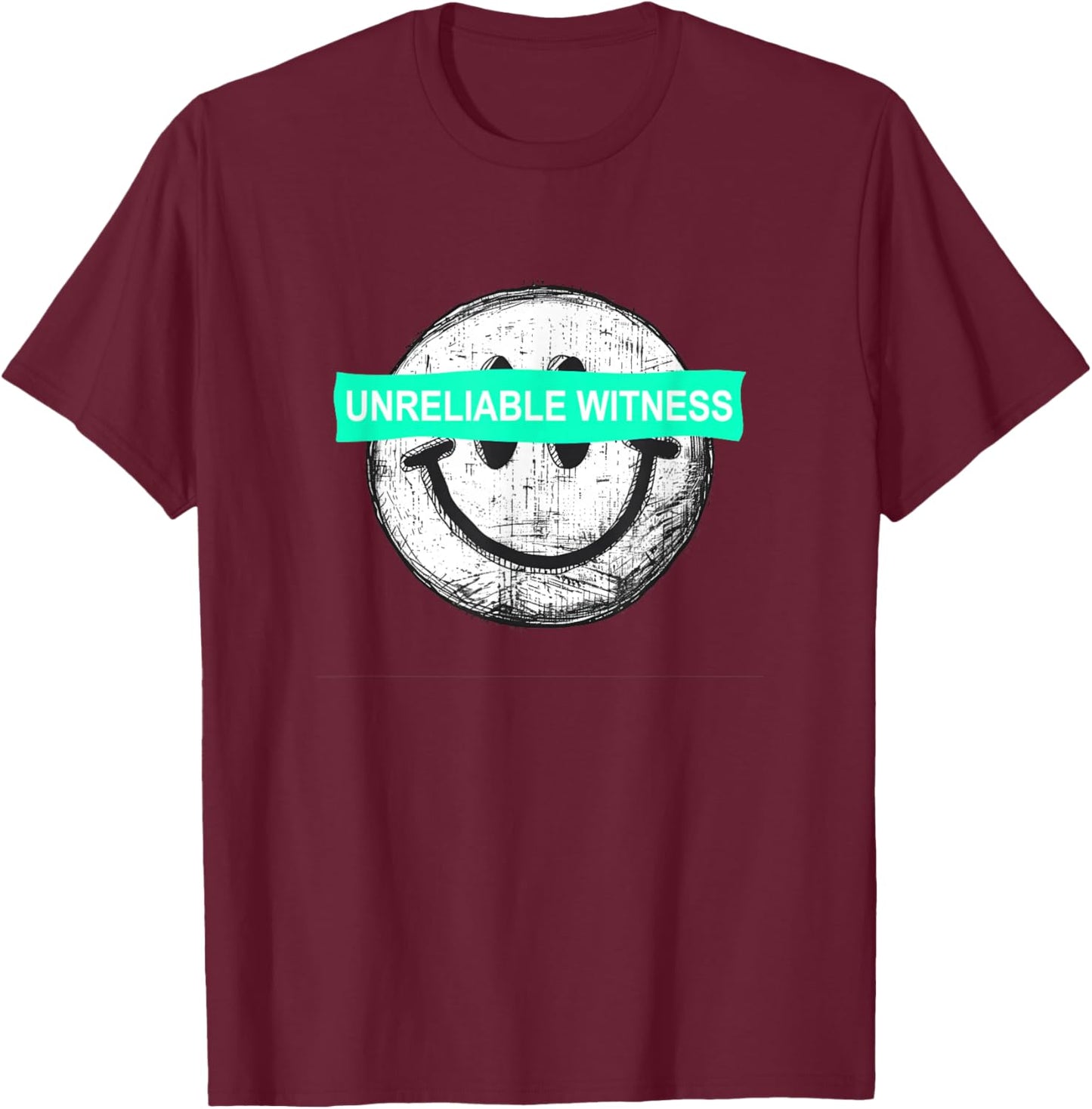 Light Teal Aqua Color Unreliable Witness Light Teal Aqua T-Shirt - T-Shirt | Maroon