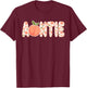 Auntie Peach First Bday One Sweet Peach Family Matching T-Shirt - T-Shirt | Maroon