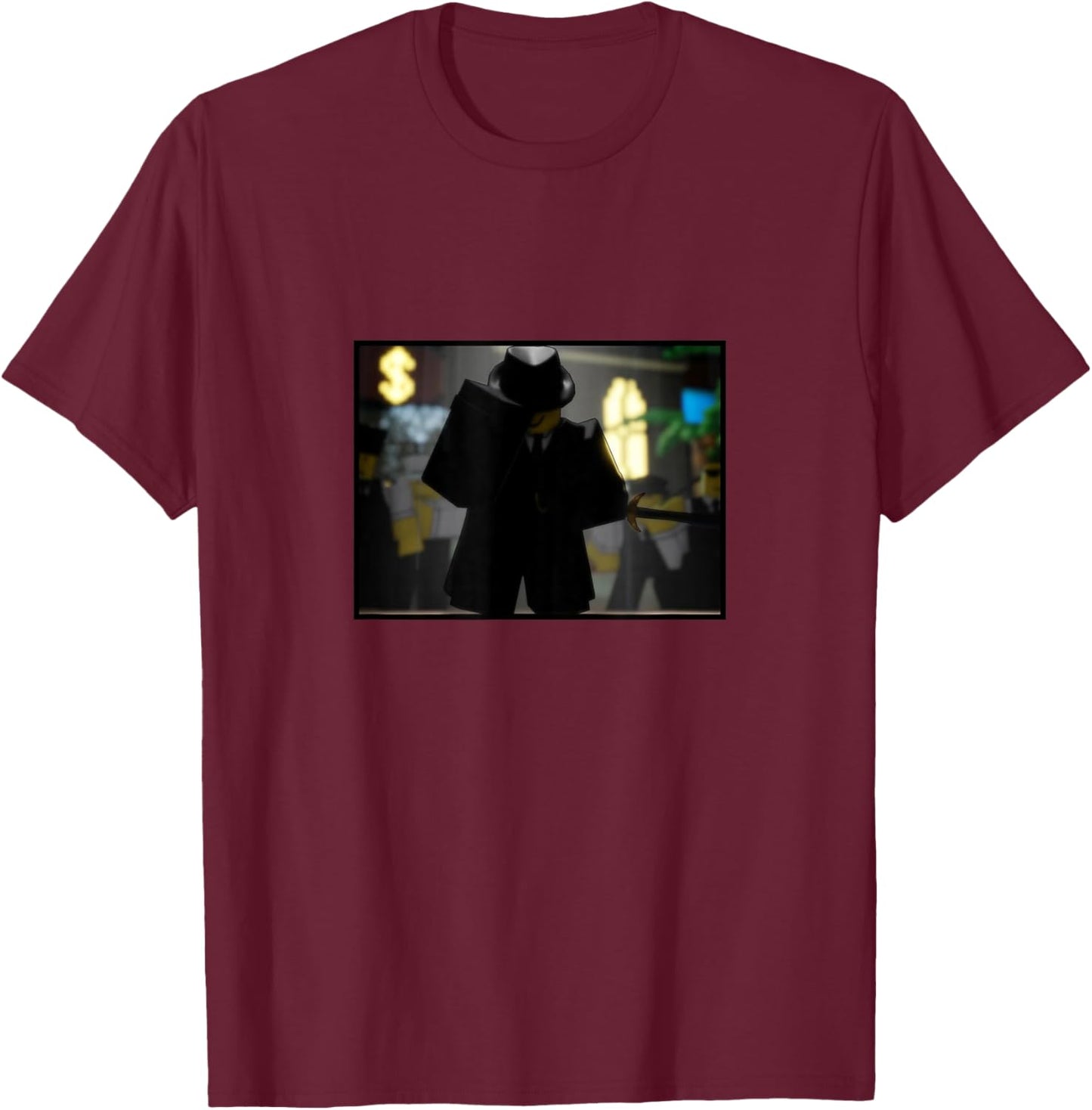 Mafioso Forsaken Design T-Shirt - T-Shirt | Maroon