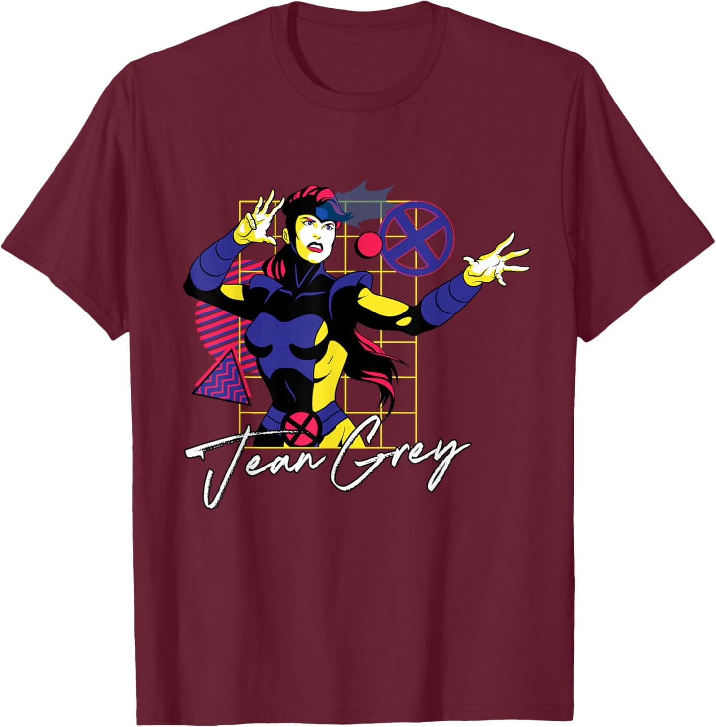 Marvel Super Heroes X-Men Retro Couples Matching Jean Grey T-Shirt - T-Shirt | Maroon