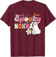 Groovy One Spooky Nonna Mama Grandma Witch Mom Halloween T-Shirt - T-Shirt | Maroon