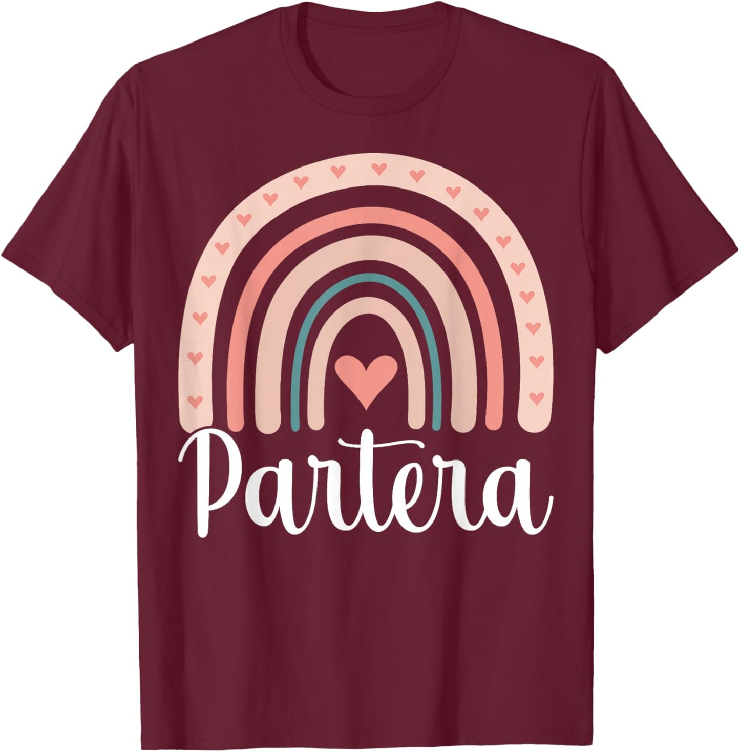 Boho Rainbow Partera - Midwifery Midwife Gifts Funny Doula T-Shirt - T-Shirt | Maroon