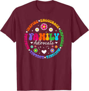 Family Advocate Appreciation Circle Family Advocates T-Shirt - T-Shirt | Maroon