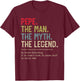 Pepe The Man The Myth The Legend He Knows Everything T-Shirt - T-Shirt | Maroon