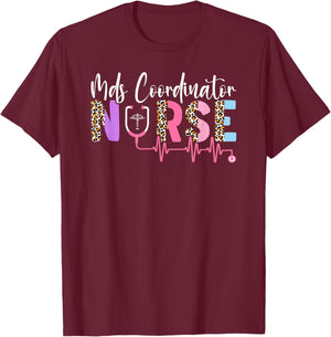 Leopard MDS Nurse Funny MDS Nursing MDS Nurses T-Shirt - T-Shirt | Maroon
