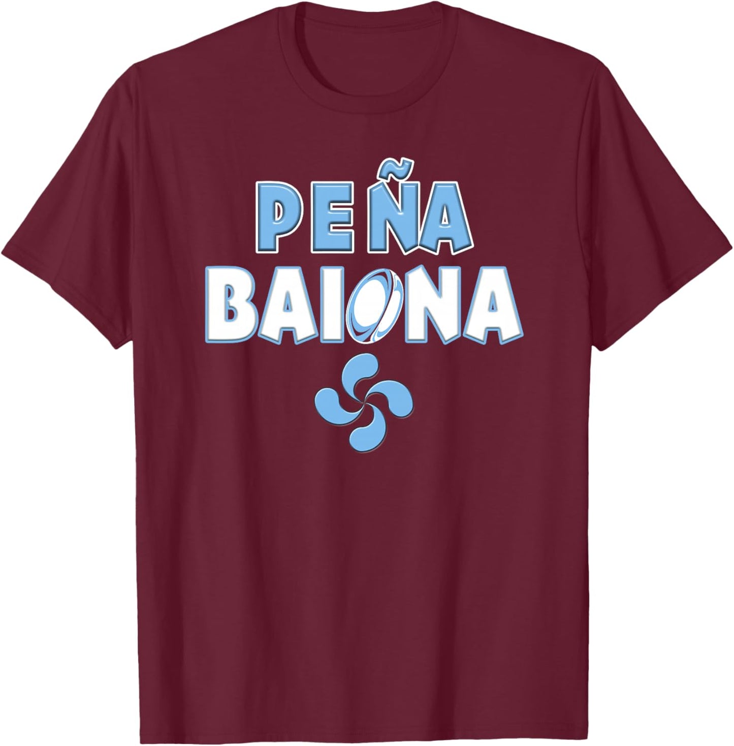 l'esprit du Rugby Bayonnais Pays Basque Supporter Famille Haut de Gamme T-Shirt - T-Shirt | Maroon