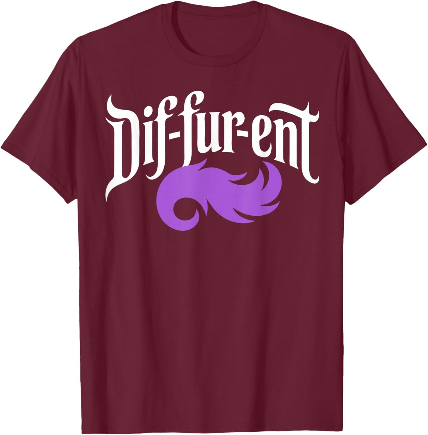Furry Fandom Animal Fursonas Diff-Fur-Ent T-Shirt - T-Shirt | Maroon