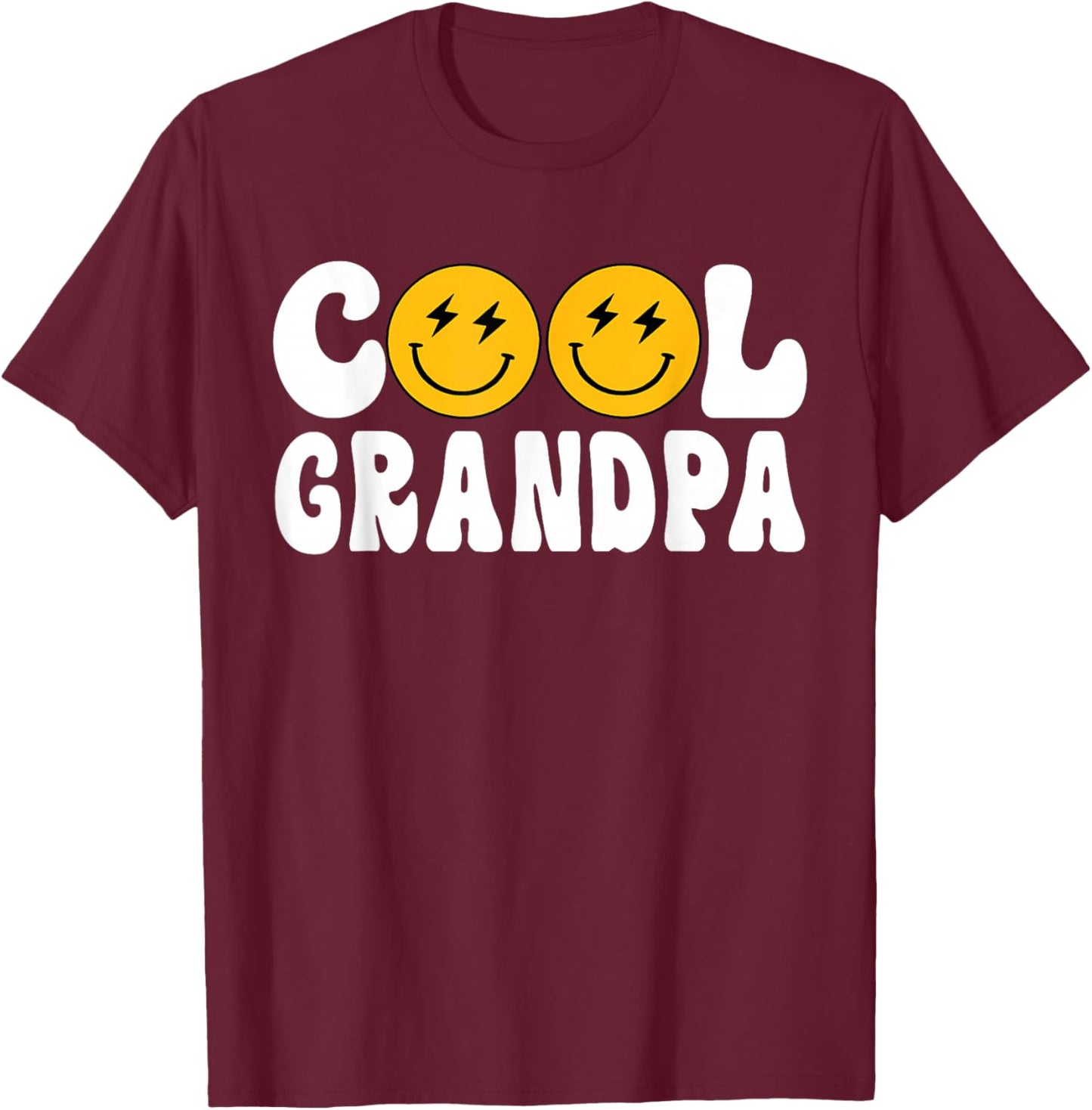 Grandpa One Happy Dude Birthday Theme Family Matching T-Shirt - T-Shirt | Maroon