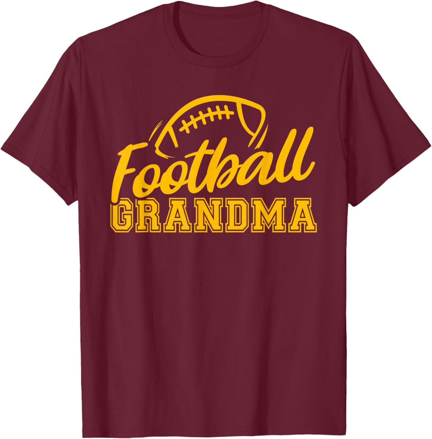 Game Day Yellow Black High School Football Grandma T-Shirt - T-Shirt | Maroon