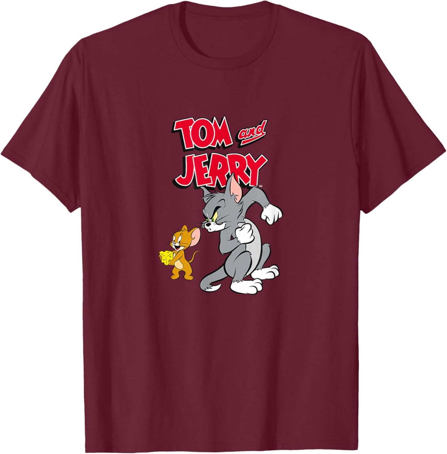 Tom and Jerry Cartoon Animation Comedy Sabotage PAPL2552 T-Shirt - T-Shirt | Maroon