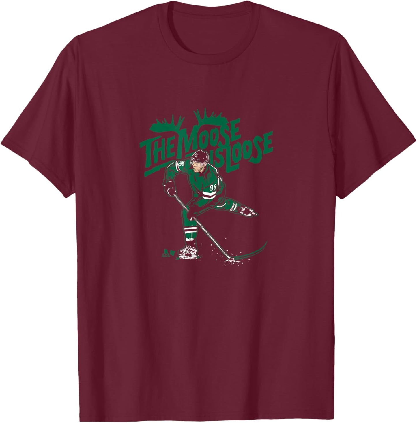 Mikko Rantanen - The Moose is Loose - Dallas Hockey T-Shirt - T-Shirt | Maroon