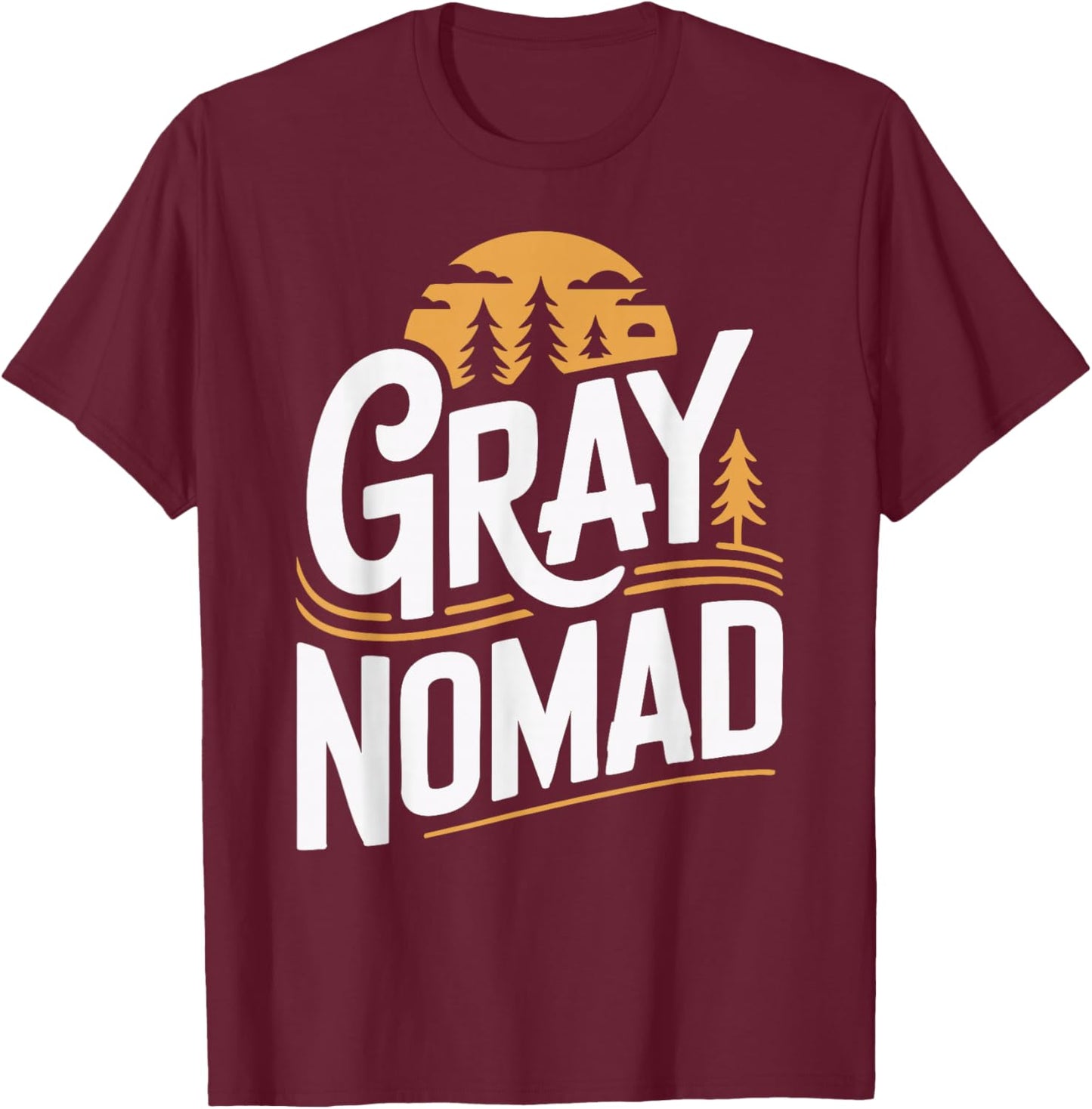 Gray Nomad T-Shirt - T-Shirt | Maroon