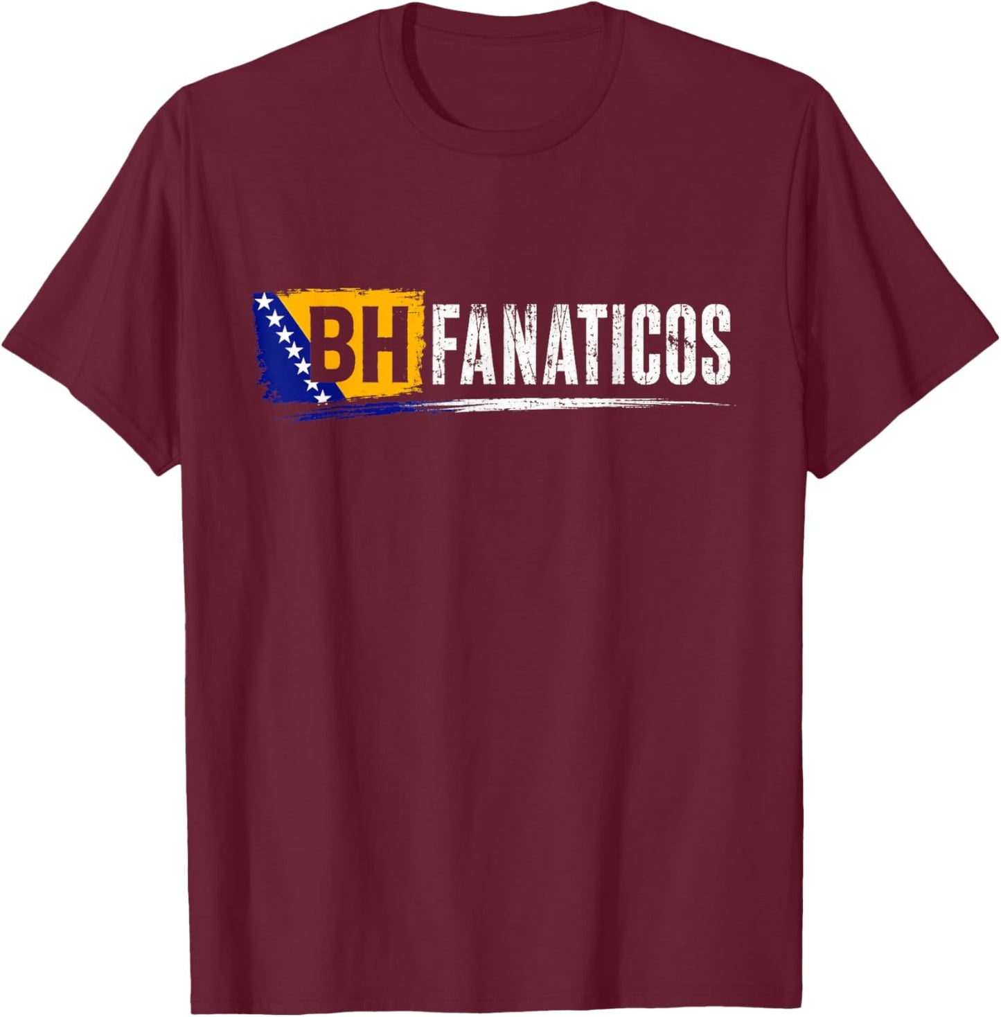BHFANATICOS Bosnien Bosna Hercegowina Fan Culture Design T-Shirt - T-Shirt | Maroon