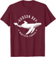 Hudson Bay Manitoba Canada Souvenir Whale Ocean Nautical T-Shirt - T-Shirt | Maroon