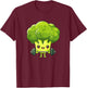 Broccoli Weightlifting Funny Fitness Vegan T-Shirt - T-Shirt | Maroon