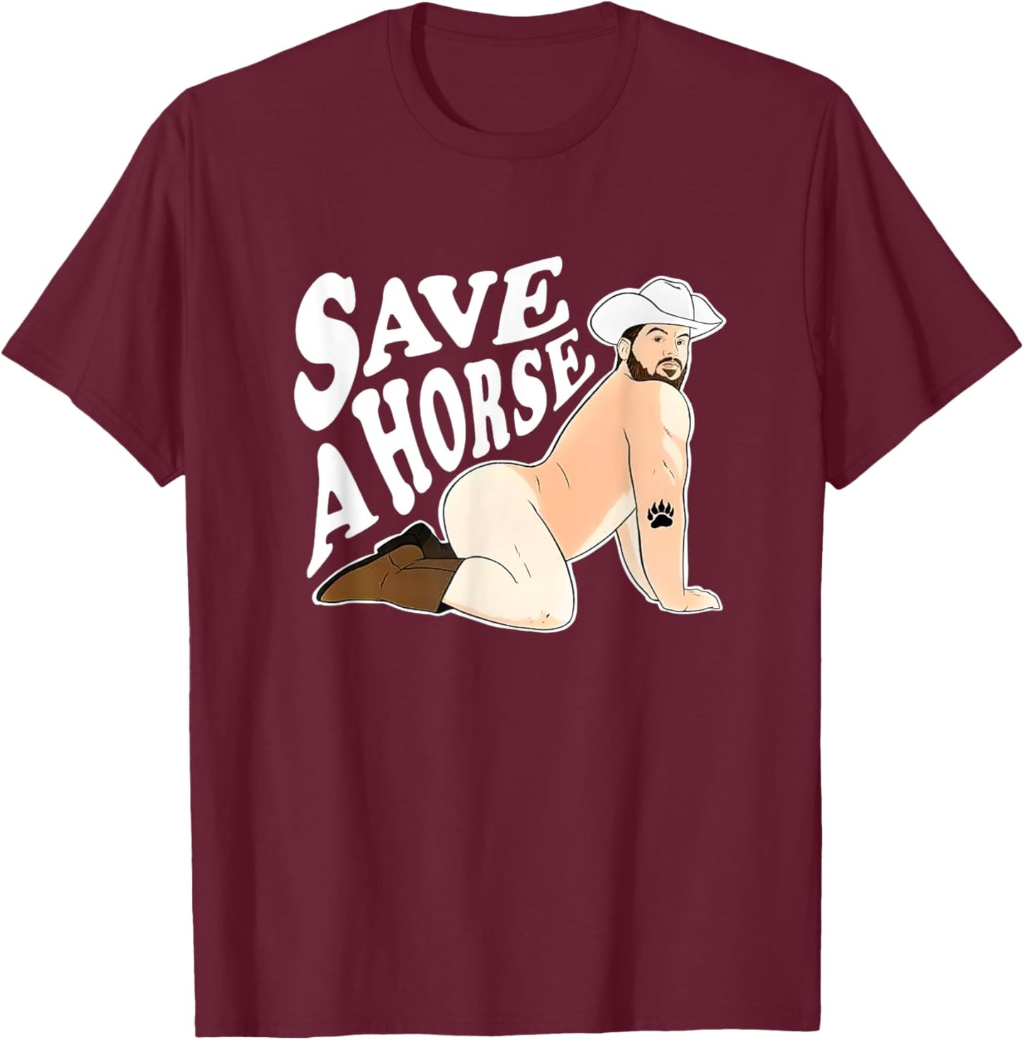 Save a Horse T-Shirt - T-Shirt | Maroon