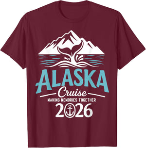 Matching Family Friends and Group Alaskan Alaska Cruise 2026 T-Shirt - T-Shirt | Maroon