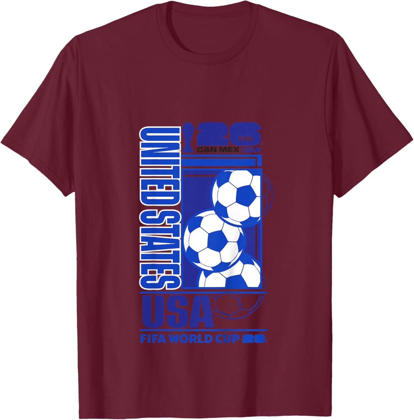Enfant Coupe du Monde de la FIFA 26 - Football aux États-Unis T-Shirt - T-Shirt | Maroon