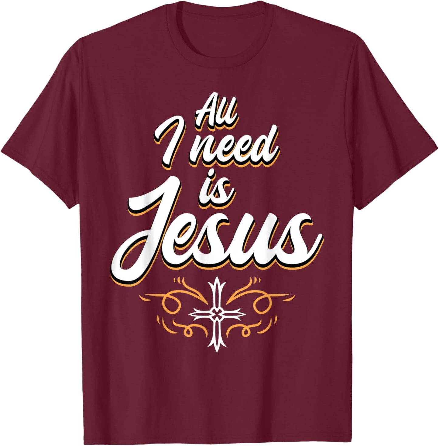 Jesus God Christian T-Shirt - T-Shirt | Maroon