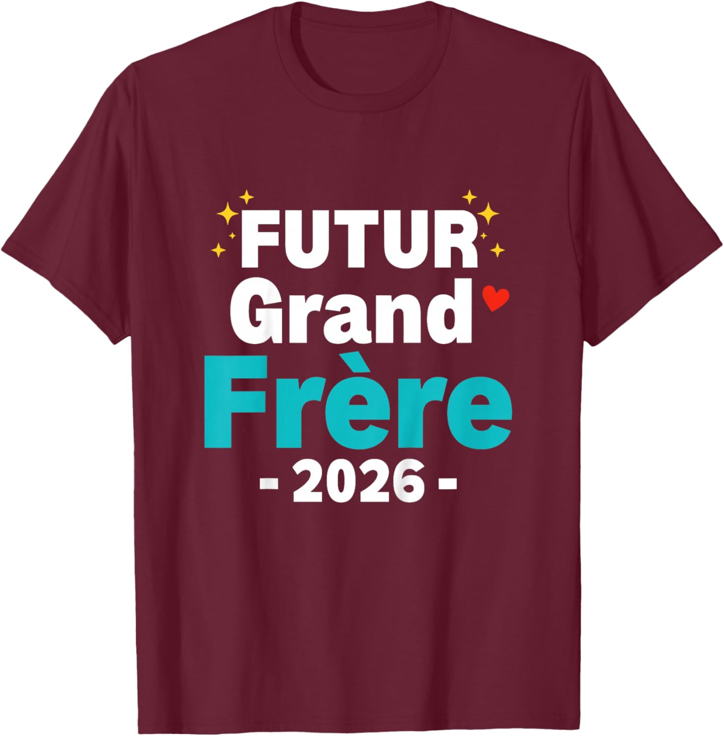 Kid I Will Be Big Brother 2026 Boy Future Big Brother Funny T-Shirt - T-Shirt | Maroon