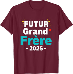 Kid I Will Be Big Brother 2026 Boy Future Big Brother Funny T-Shirt - T-Shirt | Maroon