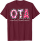 Retro OTA Occupational Therapy Assistant OT Valentine's Day T-Shirt - T-Shirt | Maroon