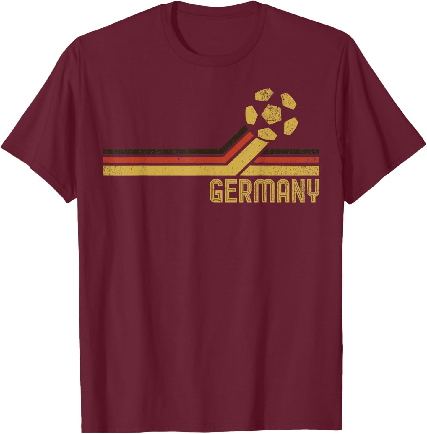 Deutschland Fußball 2026 Deutsche Fans Retro Vintage T-Shirt - T-Shirt | Maroon