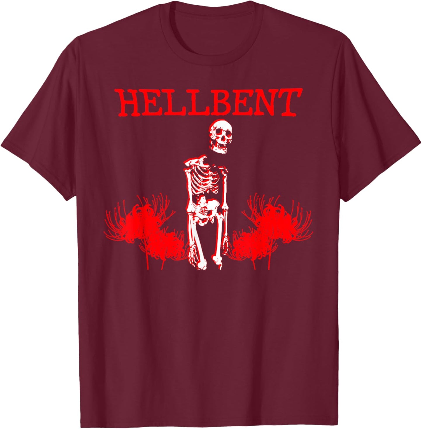 Hellbent Skeleton Hellbent Skeleton T-Shirt - T-Shirt | Maroon