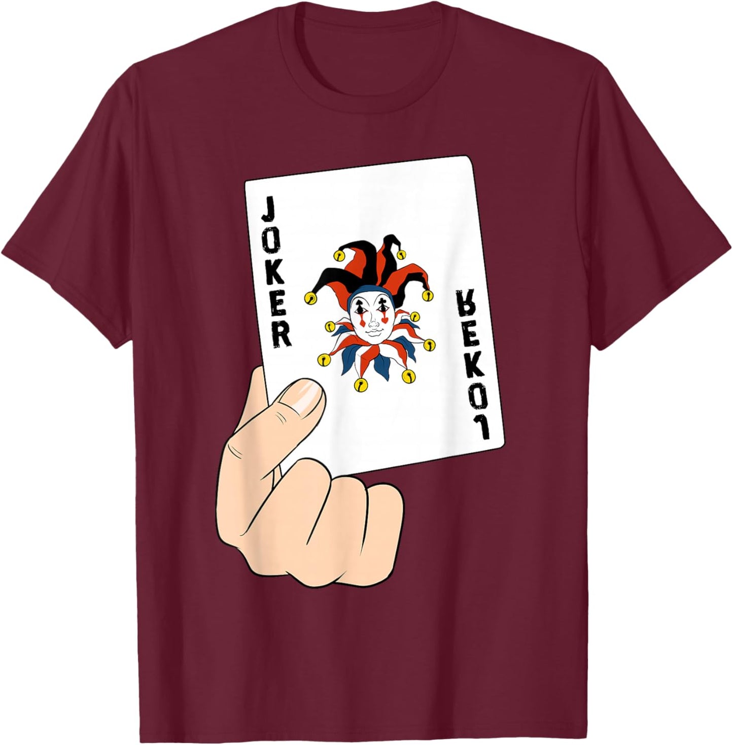 Funny Playing Cards Casino Game Joker T-Shirt - T-Shirt | Maroon