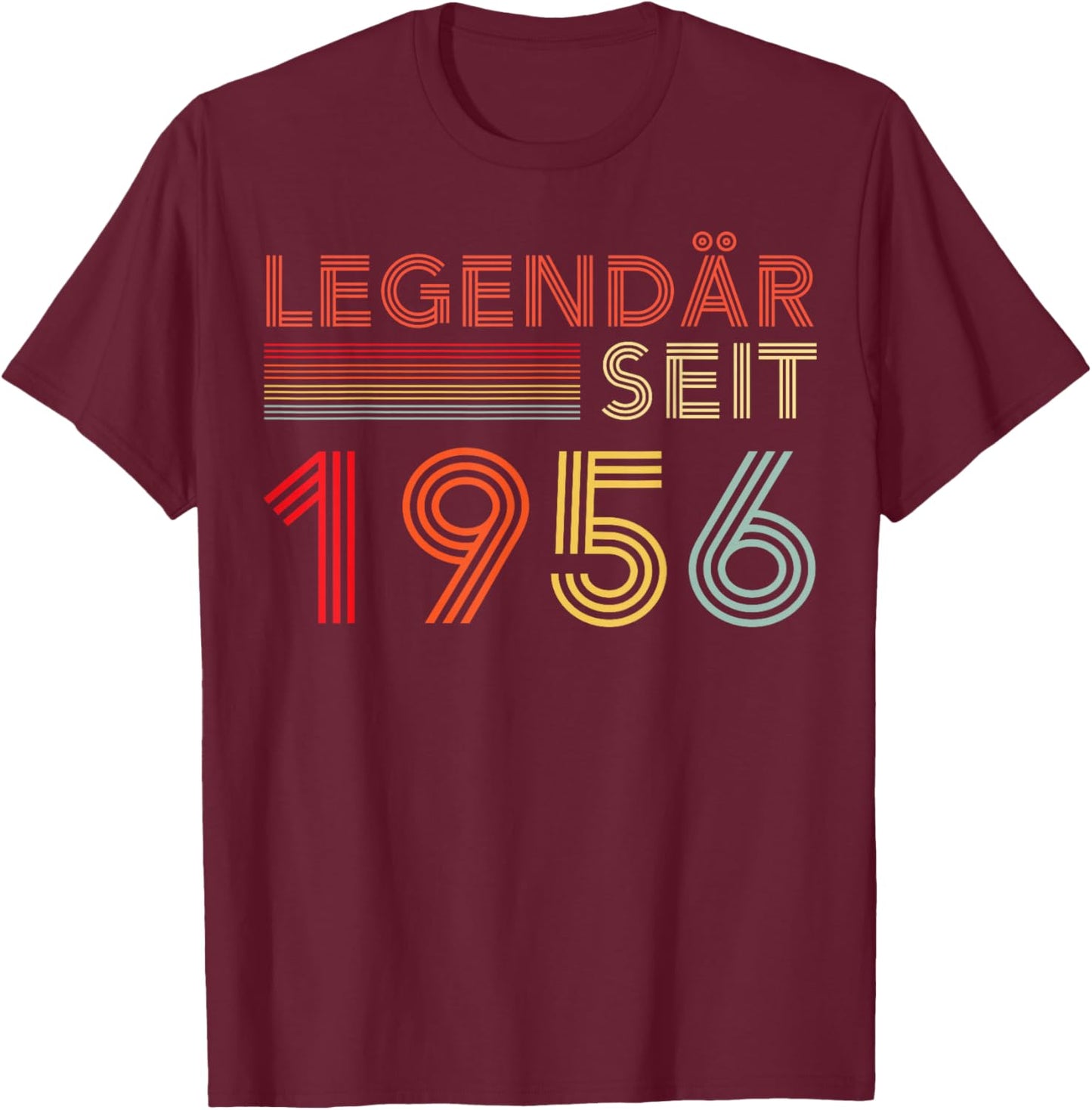 1956 Birthday Man 70th Decoration Funny 70s 70th Birthday T-Shirt - T-Shirt | Maroon